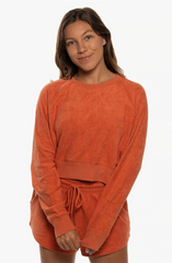 Madison Terry Cloth Cropped Crew - Riad