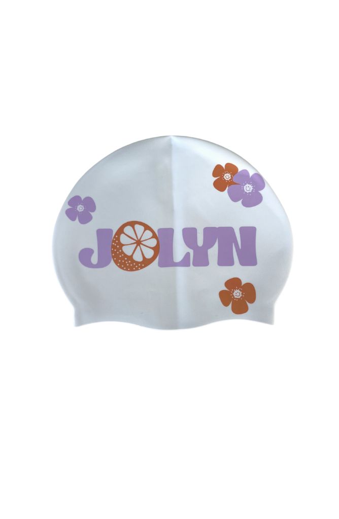 Swim Cap - Floral Citrussy