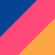 Blueberry & Hot Pink & Mango Contrast