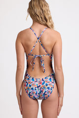 JOLYN Australia, Jackson tie back in Lilies print, back image.