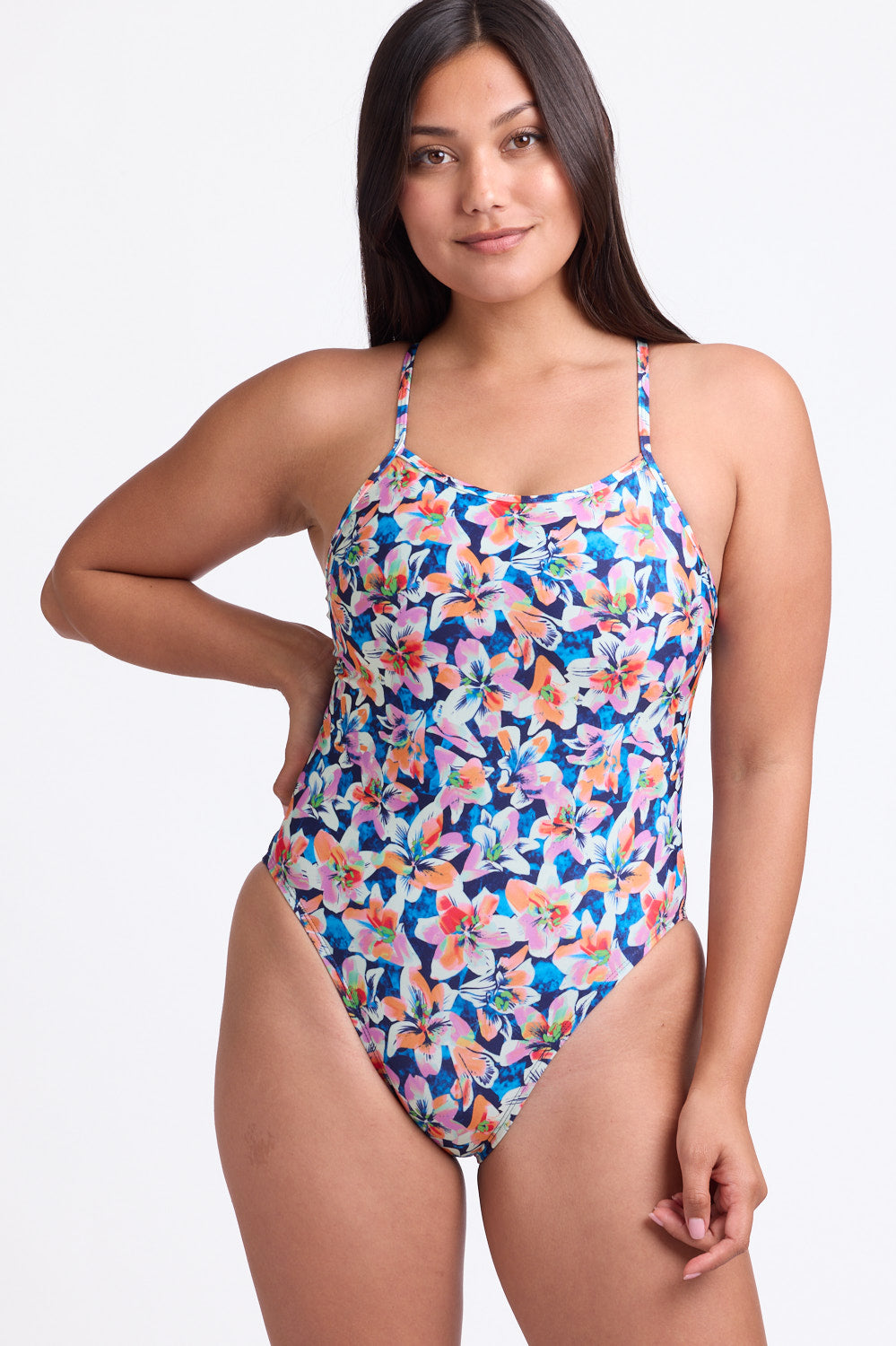 JOLYN Australia, Perry Fixed back in Lilies print, Frontal image