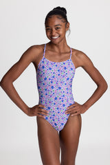 Jolyn Australia, Athletic Perry onesie, Tink print, frontal view