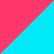 Strawberry & Hawaii Blue Contrast