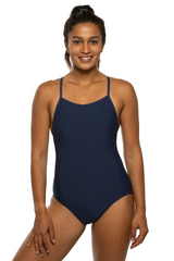 Belle Tie-Back Onesie - Navy