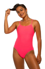 Devon Fixed-Back Onesie - Hot Pink