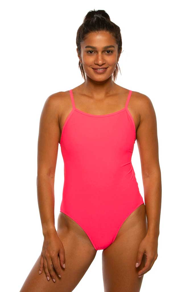 Devon Fixed-Back Onesie - Hot Pink