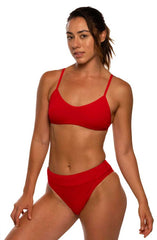 Zoe High-Waist Bottom - Red