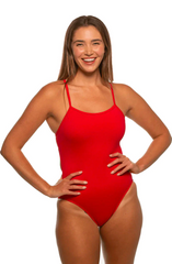 Devon Fixed-Back Onesie - Red