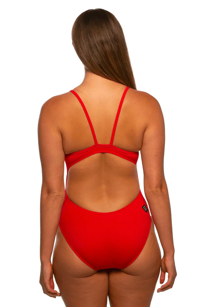 Devon Fixed-Back Onesie - Red