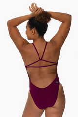 Raya Fixed-Back Onesie - Cabernet