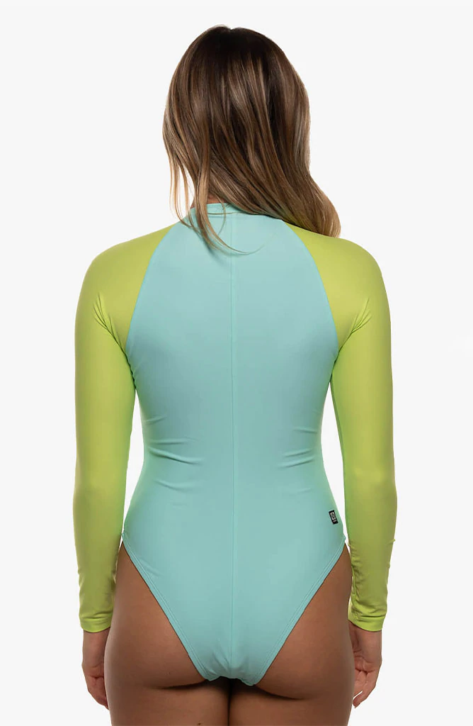 Contrast Paloma Surf Suit - Aqua/Limeade