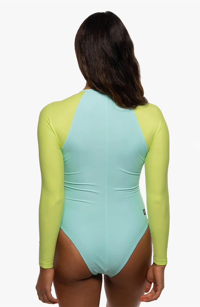 Contrast Paloma Surf Suit - Aqua/Limeade