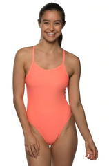 Perry Fixed-Back Onesie - Papaya